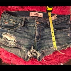 Distressed Hollister jean shorts